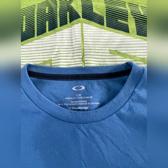 Oakley Mens Graphic T-Shirts Bundle Size Large Regular Fit- Green, Blue, Purple - Picture 2 of 6